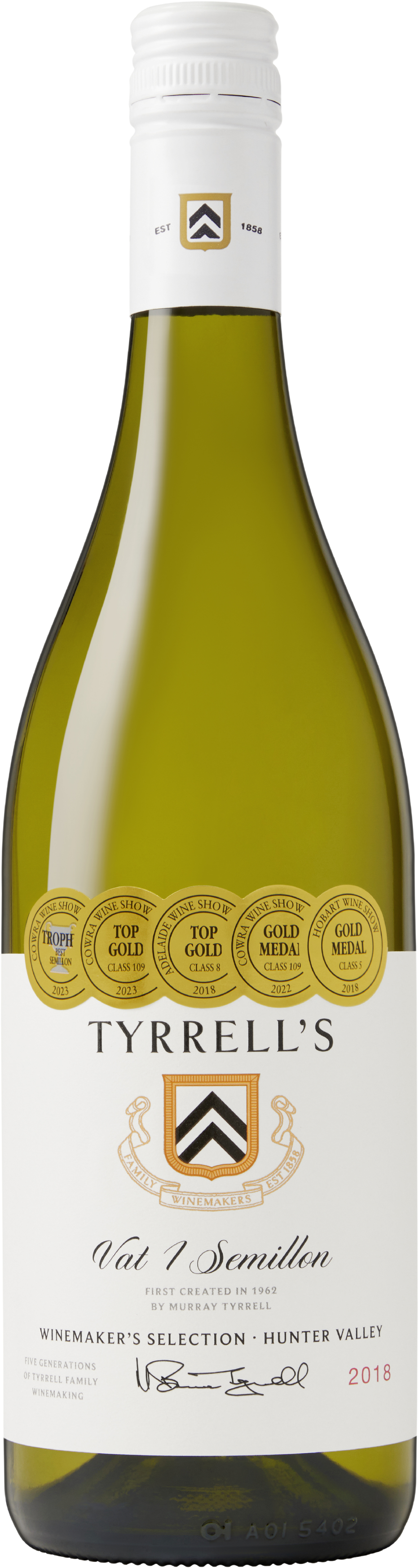 Tyrrell’s Wines Vat 1 Winemaker's Selection Semillon 2018 Hunter Valley